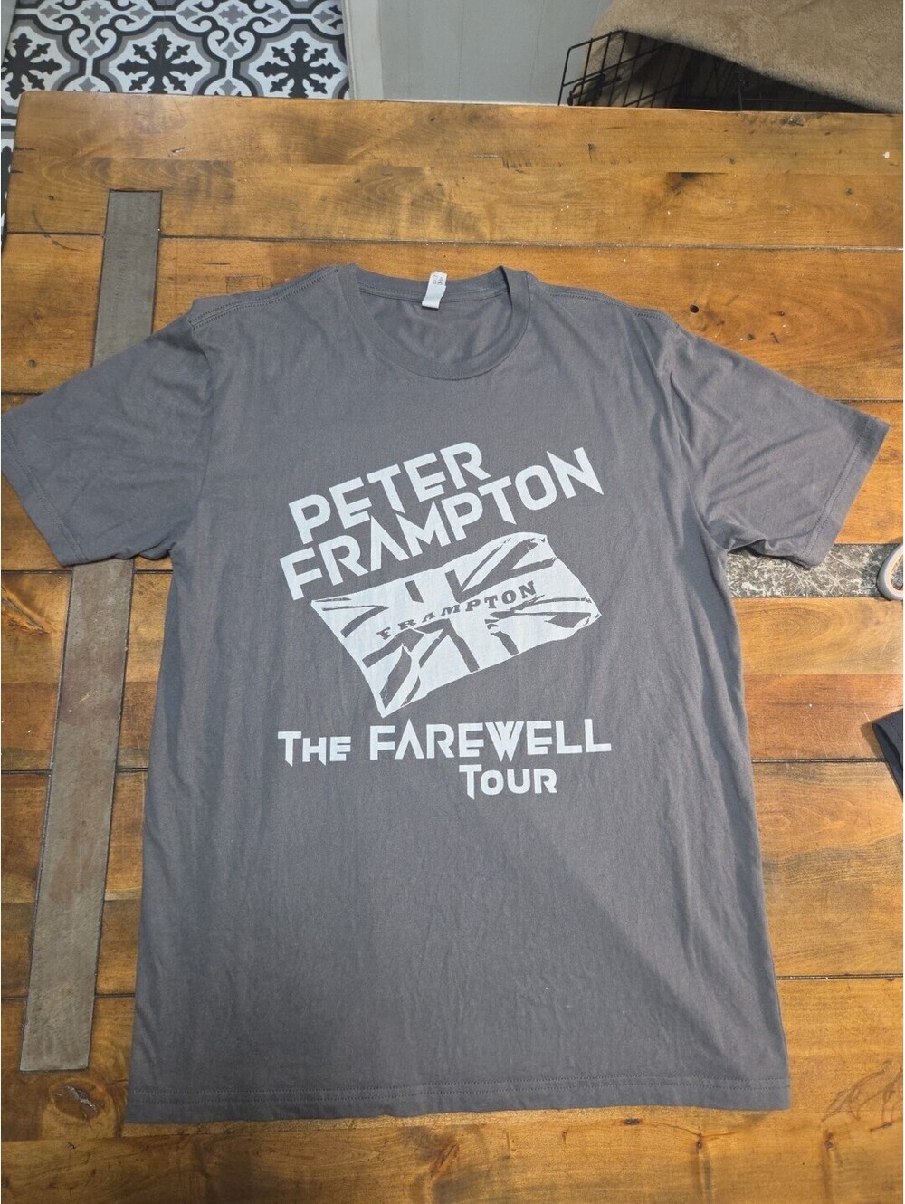 Peter Frampton The Farewell Tour 2019 Concert T Shirt Gray Large Next Level